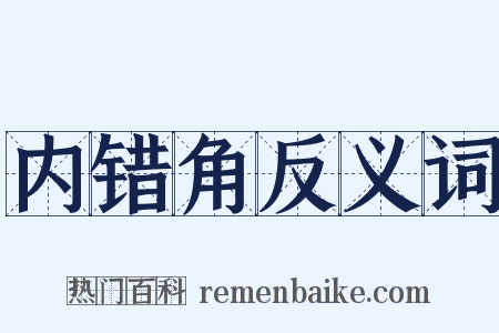 内错角反义词是什么意思的图片